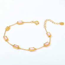 Shangjie oem rosa casca pequena longa faixa longa 925 Designers de pulseira de prata pulseira de pulseira de ouro pulseira de ouro
